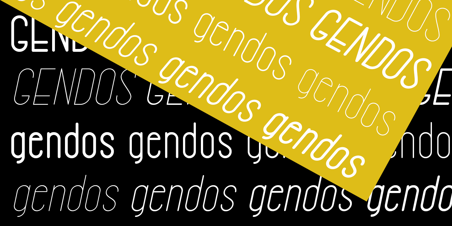Пример шрифта Gendos Regular